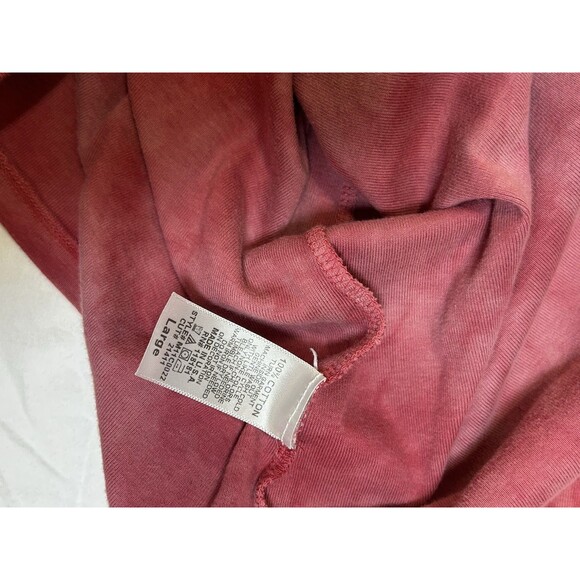 Early 2000’s Y2K Crimson Tie-Dye Long Sleeve With Floral Art Grunge Size L - Picture 10 of 12